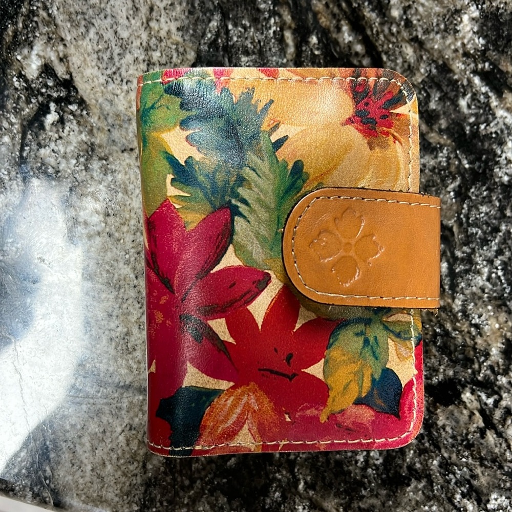 Patricia Nash Iberia Spring Multi Floral Tan Wallet